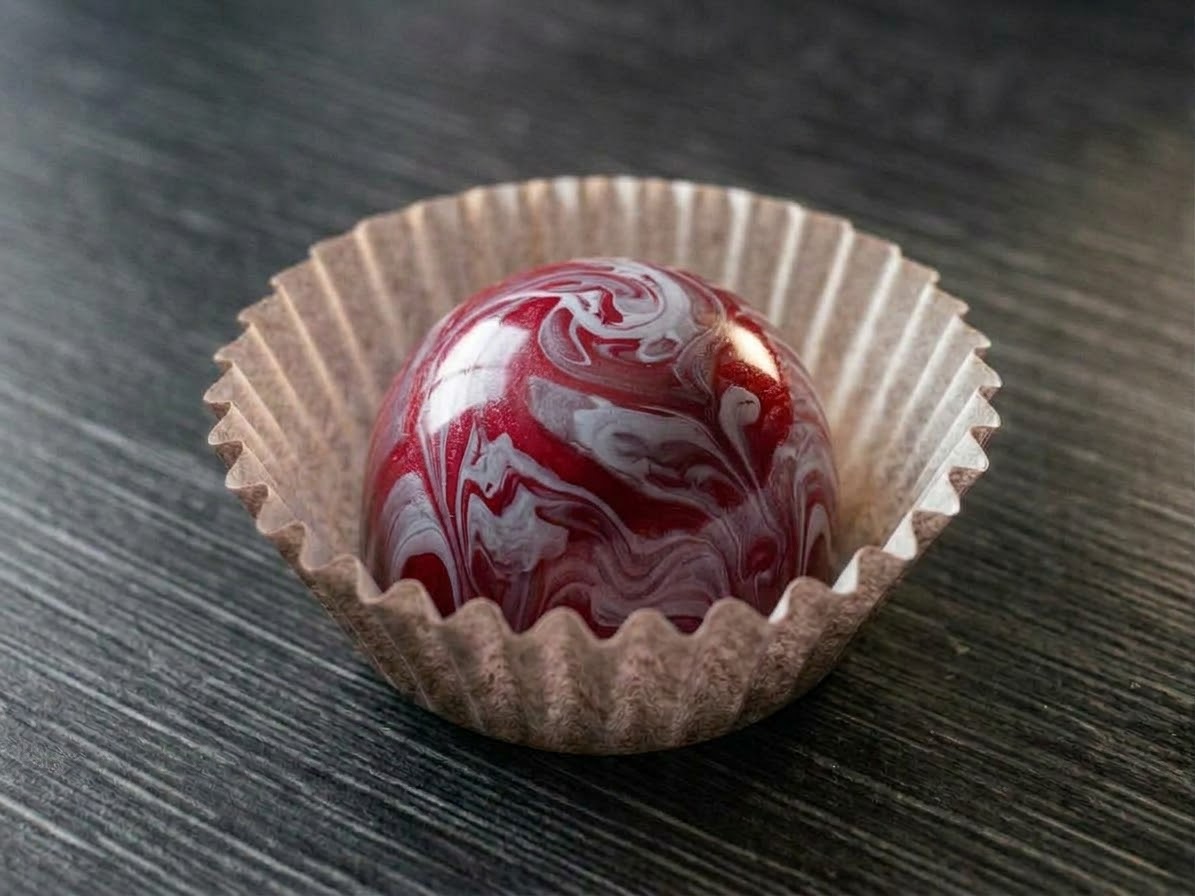 Bombón artesanal de frutos rojos Halat Hernández