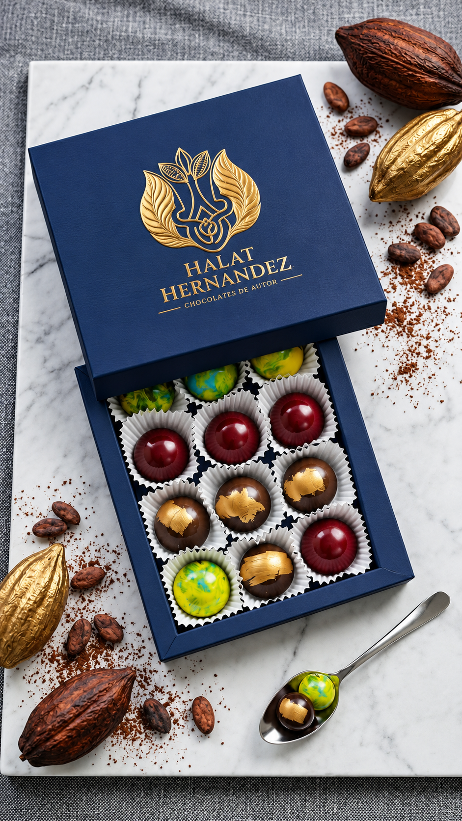 Coffret Signature — caja de 12 bombones Halat Hernández