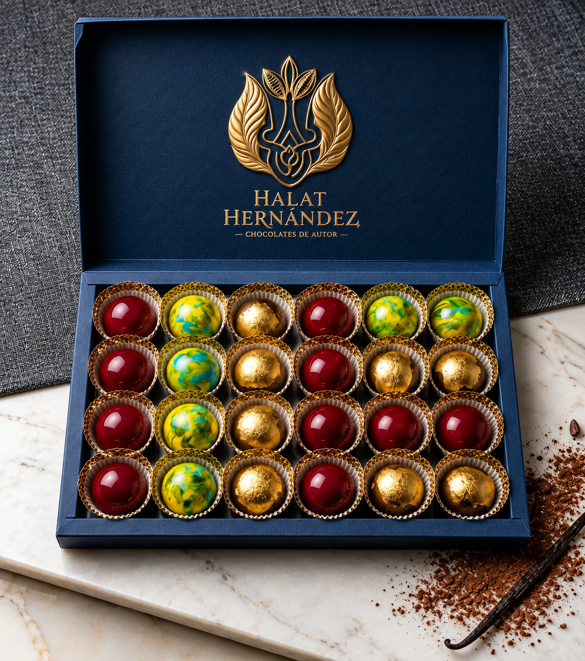 Grand Coffret — caja de 24 bombones Halat Hernández