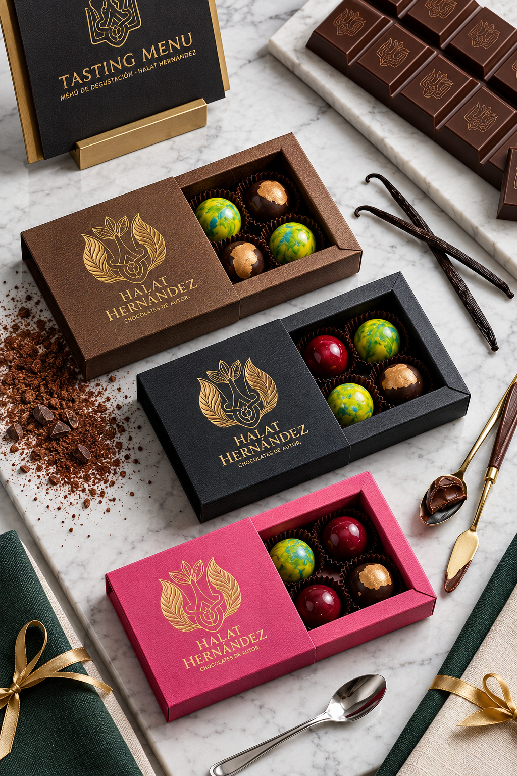 Petit Coffret — caja de 4 bombones Halat Hernández